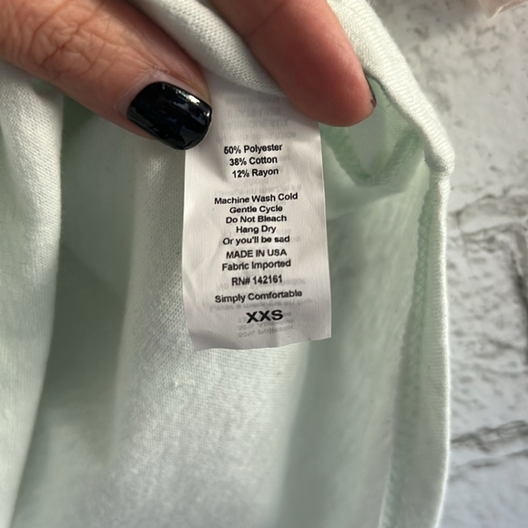 NWT Solid 3/4 Baseball Tee LulaRoe Randy size XXS pale mint and pale pink - Picture 5 of 7